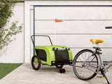 Pet Bike Trailer Green and Black Oxford Fabric and Iron 94032
