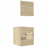 2 Piece Bathroom Furniture Set Sonoma Oak Engineered Wood 856367
