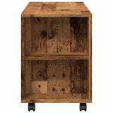 TV Cabinet with Wheels Old Wood 102x34.5x43 cm Engineered Wood 855990