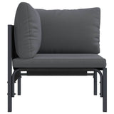 Outdoor Furniture with Cushion Anthracite 80 x 80 x 71 cm Steel 42009986