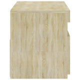 804397 TV Cabinet with LED Lights Sonoma Oak 75x35x40 cm