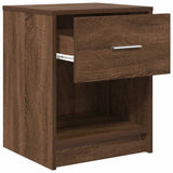 Bedside Cabinets 2 pcs with Drawer Brown Oak 40x34x50 cm 858780