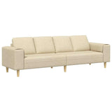 Living Room Couch Cream 250 x 77 x 76 cm Polyester 3335087