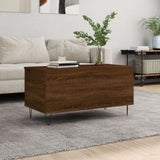 ZNTS Coffee Table Brown Oak 90x44.5x45 cm Engineered Wood 830979