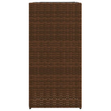 Garden Planter Brown 40x40x80 cm Poly Rattan 366414