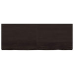 Table Top Dark Brown 160x60x cm Treated Solid Wood Oak 3156451
