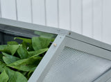Garden Cold Frame Polycarbonate Greenhouse with Adjustable Shelves, Double Doors, Openable Top T3398P319976