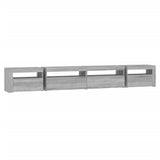 TV Cabinet with LED Lights Grey Sonoma 270x35x40 cm 3152752