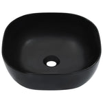 Wash Basin 42.5x42.5x14.5 cm Ceramic Black 143918