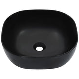 Wash Basin 42.5x42.5x14.5 cm Ceramic Black 143918