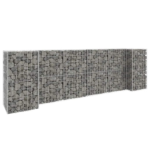H-Shaped Gabion Planter Steel Wire 260x40x80 cm 145660