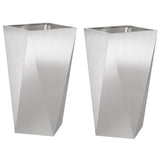 Planter 2 pcs Silver 40 x 40 x 75 cm Stainless Steel 883789