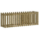 Garden Raised Bed with Fence Design 200x50x70 cm Impregnated Wood Pine 832516