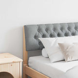 Upholstered Headboard Light Grey 200 cm Solid Pine Wood 879154
