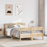Bed Frame without Mattress 150x200 cm King Size Solid Wood Pine 3306183