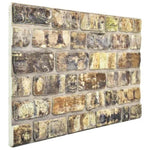 3D Wall Panels with Multicolour Brick Design 10 pcs EPS 147204