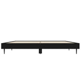 Bed Frame without Mattress Black 135x190 cm Double Engineered Wood 832286