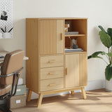 Highboard OLDEN Brown 85x43x125 cm Solid Wood Pine 358615