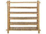 Shoe Rack with Shelf Natural 6-tier Bamboo 42028051