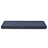 Stair Mats 30 pcs 65x21x4 cm Dark Grey and Blue Rectangular Edge 3365775