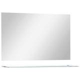 Wall Mirror with Shelf 100x60 cm Tempered Glass 249443