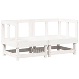 Corner Sofas with Cushions 2 pcs White Solid Wood Pine 825451