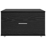 Drawer Cabinet with Wheel Black Oak 55 x 45 x 31 cm 869307
