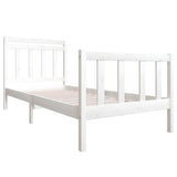 3100710 Bed Frame without Mattress White Solid Wood 100x200 cm