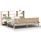 Bookcase Bed without Mattress 180x200 cm Super King Solid Wood Pine 3322672