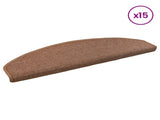 Self-adhesive Stair Mats 15 pcs Brown 80 x 24.5 x 3.5 cm 42038646