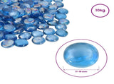 Glass Nugget 17-19 mm Light Cobalt Blue Glass 42041593