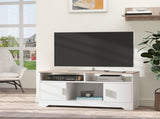 TV Stand Cabinet up to 50", Modern TV Unit with Storage, Open Shelves and Cable Management for T3398P329428