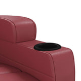 Recliner Chair Wine Red Faux Leather 340963