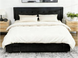 King Size Ottoman Bed Frame, with Front Drawer - Black T3398P425428