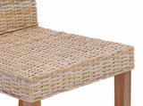 Dining Chair 2 pcs Natural 45 x 54 x 93 cm Solid Mahogany Wood 42012422