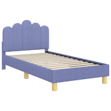 Children's Bed Frame with Headboard Jeans Blue 80 x 160 cm 42011048