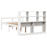 Bookcase Bed without Mattress White 160x200 cm Solid Wood Pine 3322021