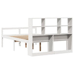 ZNTS Bookcase Bed without Mattress White 160x200 cm Solid Wood Pine 3322021