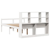 ZNTS Bookcase Bed without Mattress White 160x200 cm Solid Wood Pine 3322021