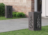 Solar LED Pathway Light 2 pcs Black Cold Rolled Steel 879793