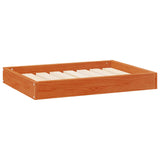 Dog Bed Wax Brown 72 x 54 x 9 cm Solid Pine Wood 867643