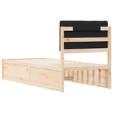 Bed Frame with Upholstered Headboard Black 80 x 200 cm 877801