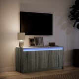 TV Cabinet with LED Grey Sonoma 100x34x50 cm Engineered Wood 852213