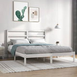 Bed Frame without Mattress White 120x200 cm Solid Wood Pine 3104929