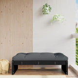Garden Footstool Black Solid pine wood 120x80 cm Modular 825755