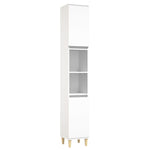 ZNTS 3 Piece Bathroom Furniture Set White Engineered Wood 3185597