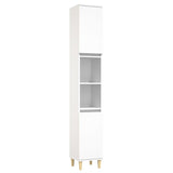 ZNTS 3 Piece Bathroom Furniture Set White Engineered Wood 3185597