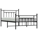 Bed Frame Black Steel Single Industrial Bed Frame Rectangular 353550