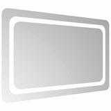 LED Bathroom Mirror Transparent 80 x 50 cm Tempered Glass 42045836