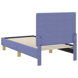 Toddler Bed Frame with Headboard Jeans Blue 70 x 140 cm Fabric 42010983